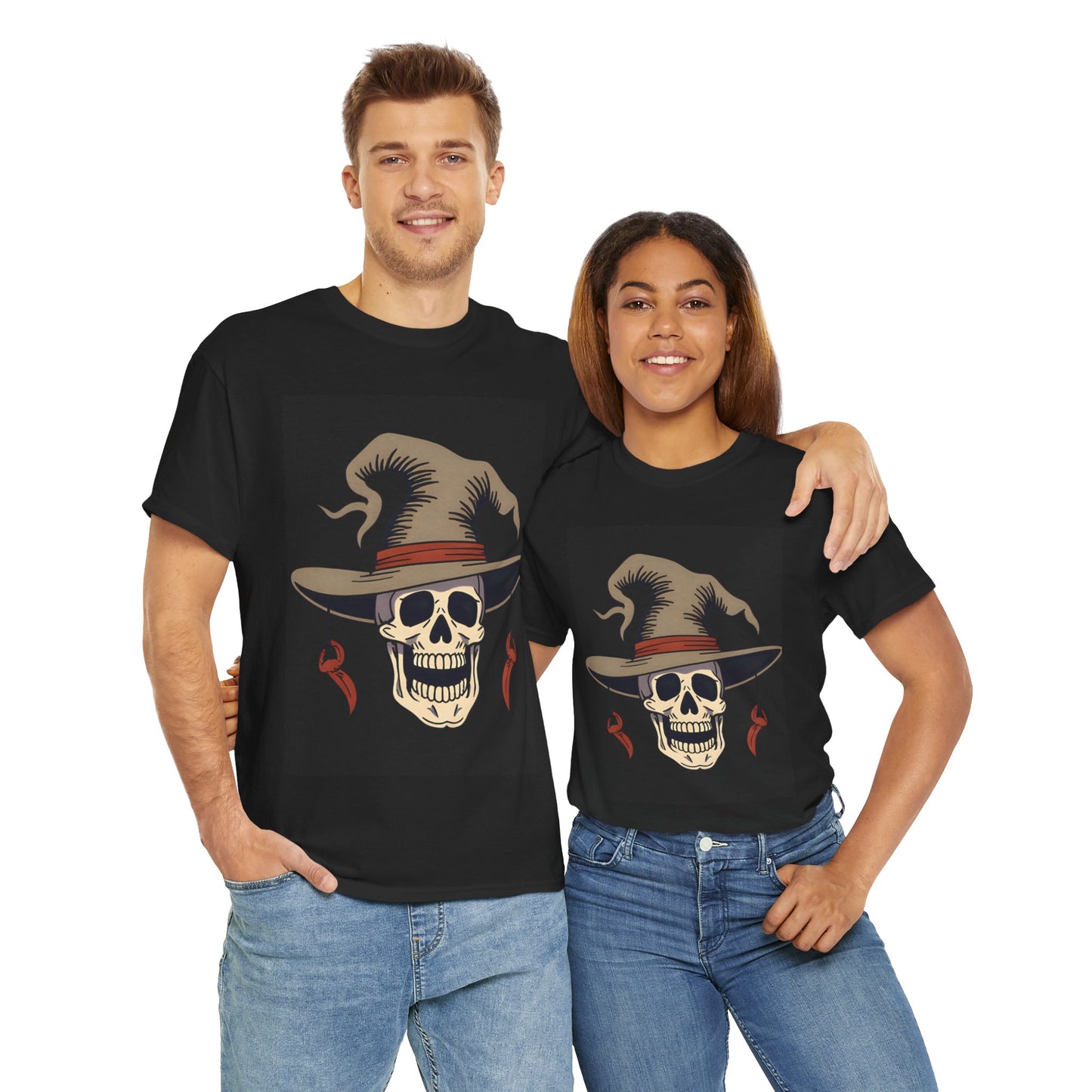 Halloween Tee, Unisex Graphic T-Shirt, Spooky Halloween Apparel, Casual Halloween Outfit, Skull Lover Gift