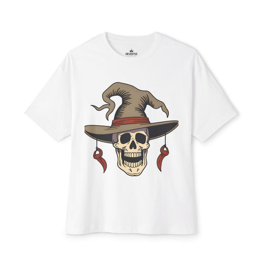 Halloween Skull Graphic Tee, Unisex Oversized T-Shirt for Halloween, Spooky Party Wear, Skeleton Halloween Shirt, Fun Casual Tee